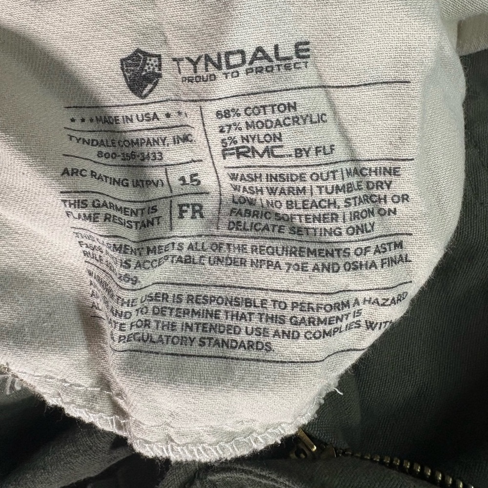 Tyndale Welding Men’s 35x34‎ Green Pants 15 Cal Cat 2 - Picture 5 of 11